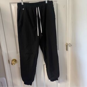 Figs Black Jogger Scrub Pants with Drawstring